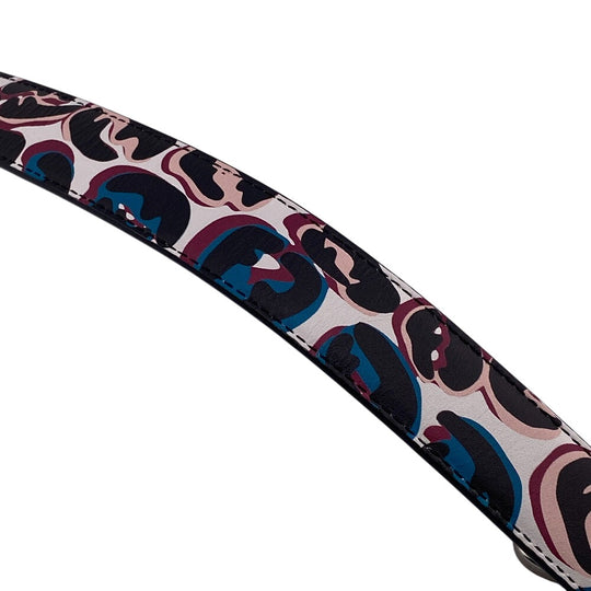 FENDI Shoulder strap leather multicolor Leopard Mini strap you Women Used Authentic