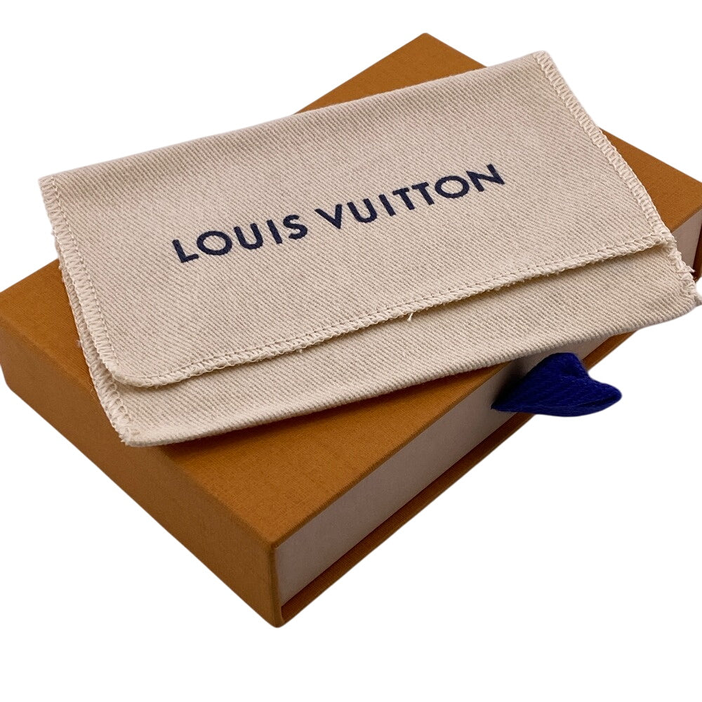 LOUIS VUITTON Card Case M13185 leather Brown Monogram macacer Porto Carte Magnet mens(Unisex) Used Authentic