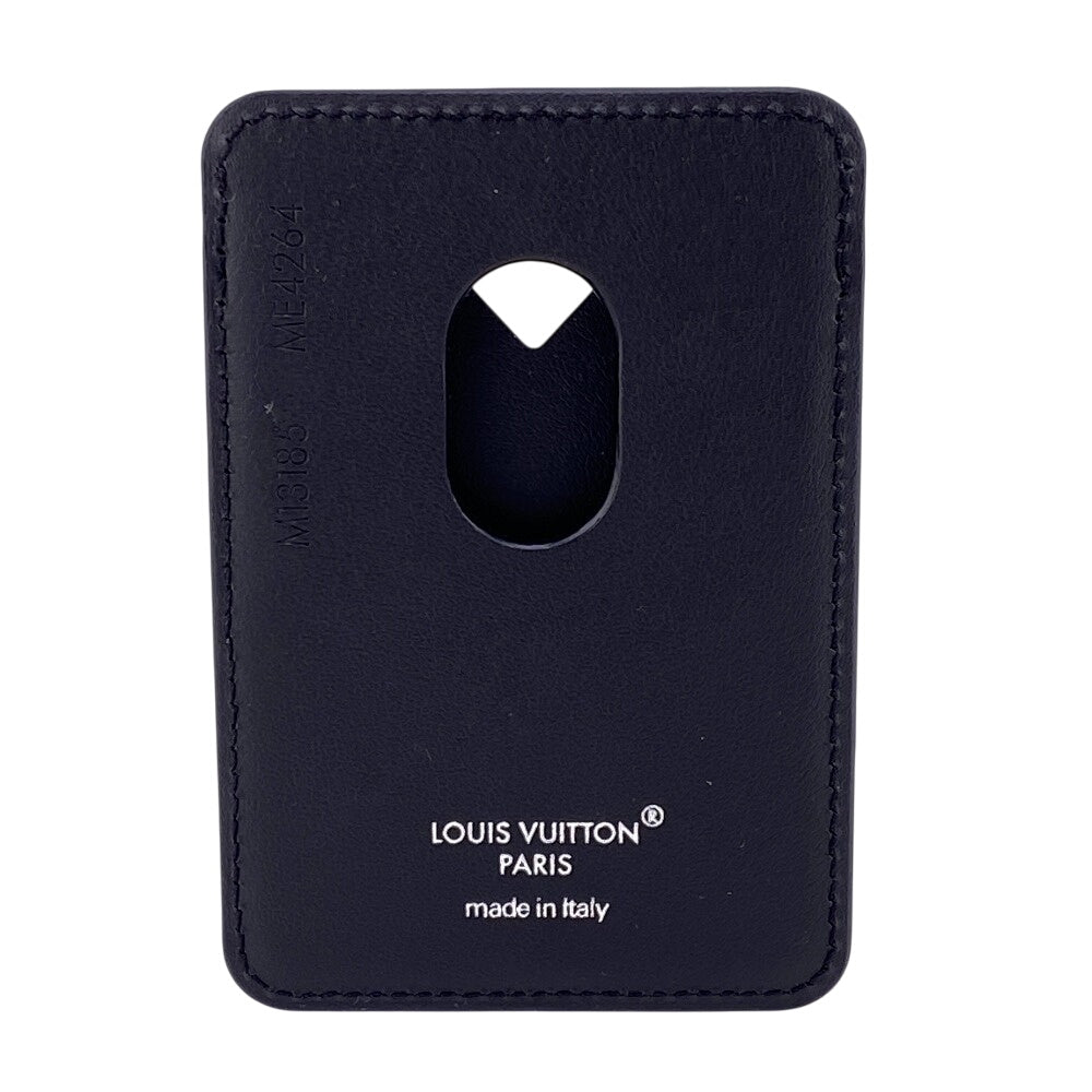 LOUIS VUITTON Card Case M13185 leather Brown Monogram macacer Porto Carte Magnet mens(Unisex) Used Authentic