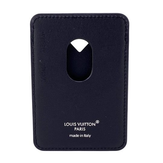 LOUIS VUITTON Card Case M13185 leather Brown Monogram macacer Porto Carte Magnet mens(Unisex) Used Authentic