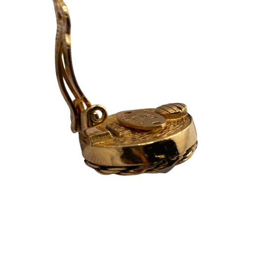 CHANEL Earring Gold Plated gold 1980 2070 Pearl Women Used Authentic
