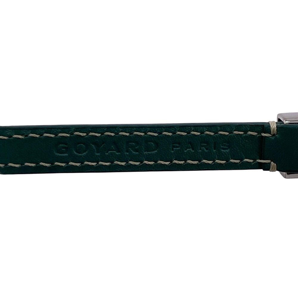 GOYARD bracelet Leather, PVC green Herringbone Edmond