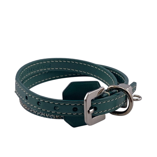 GOYARD bracelet Leather, PVC green Herringbone Edmond