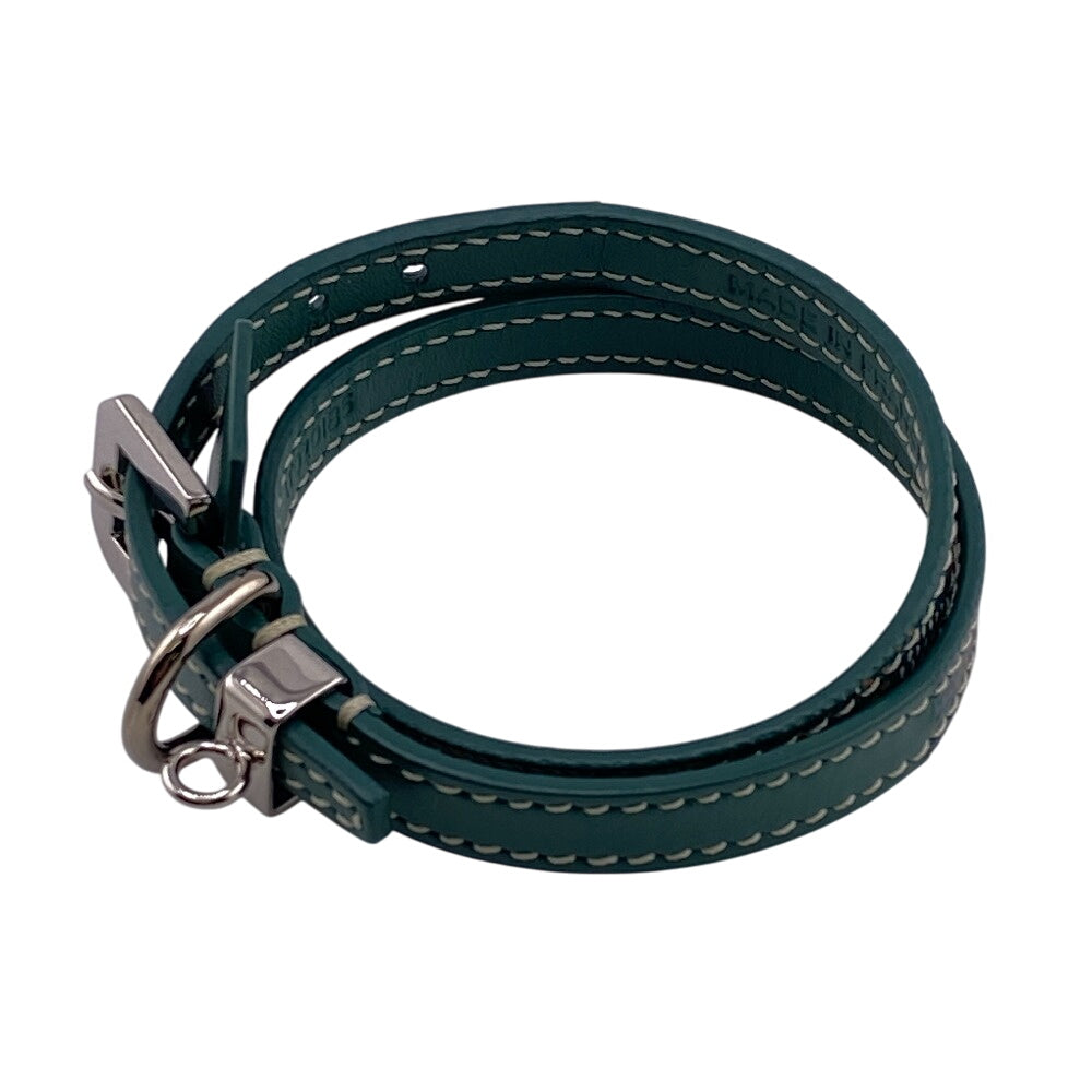 GOYARD bracelet Leather, PVC green Herringbone Edmond