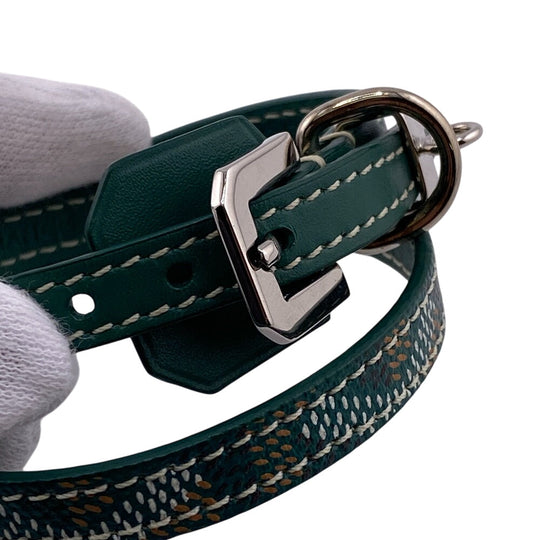 GOYARD bracelet Leather, PVC green Herringbone Edmond