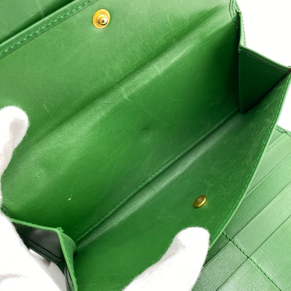 LOUIS VUITTON Long Wallet Purse M63384 Patent leather green Epi Porto Tresor mens(Unisex) Used Authentic