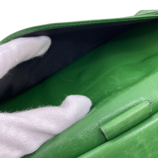 LOUIS VUITTON Long Wallet Purse M63384 Patent leather green Epi Porto Tresor mens(Unisex) Used Authentic