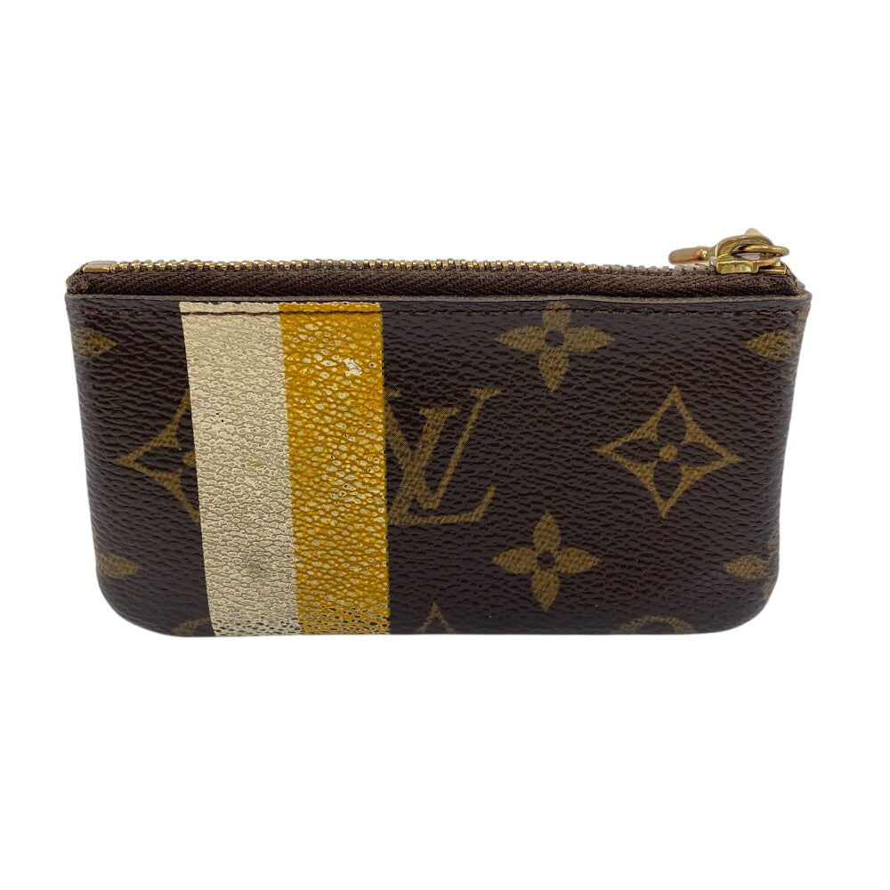 LOUIS VUITTON Coin case M60033 leather Brown Key Ring Pochette Monogram groom Kle Women Used Authentic