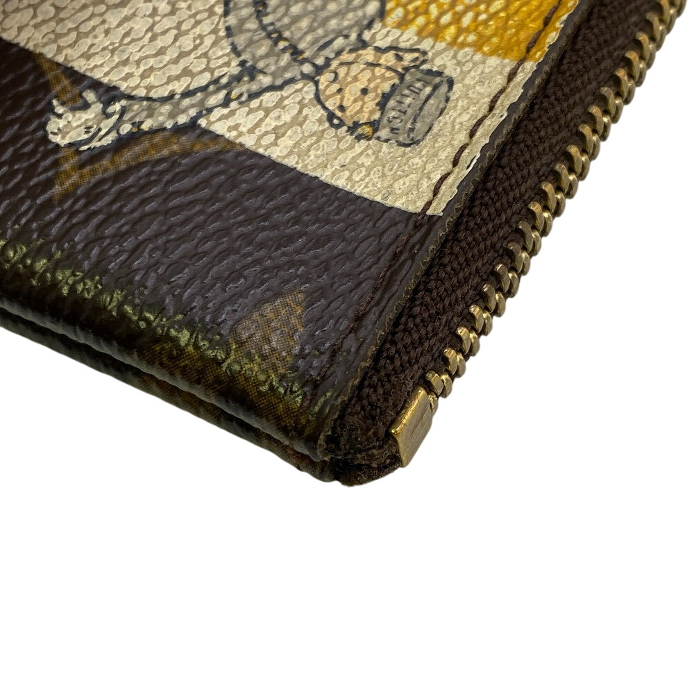 LOUIS VUITTON Coin case M60033 leather Brown Key Ring Pochette Monogram groom Kle Women Used Authentic