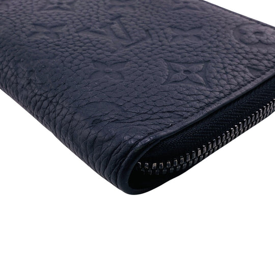 LOUIS VUITTON Long Wallet Purse M69047 leather black Zip Around Monogram Ann Platt Zippy Wallet Vertical mens Used Authentic