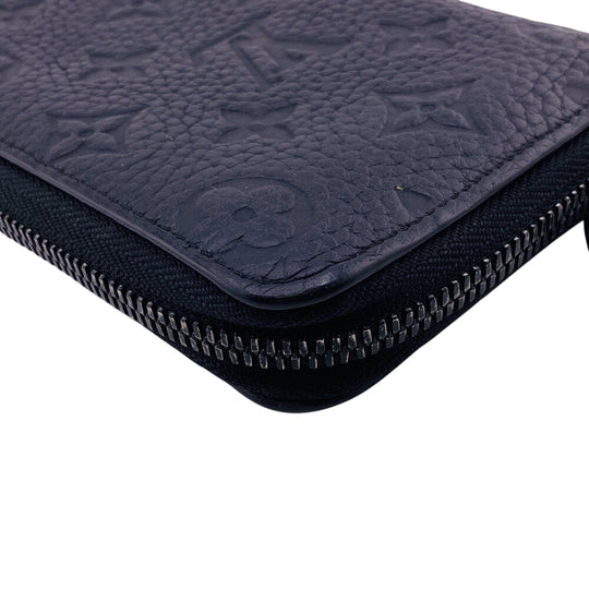 LOUIS VUITTON Long Wallet Purse M69047 leather black Zip Around Monogram Ann Platt Zippy Wallet Vertical mens Used Authentic