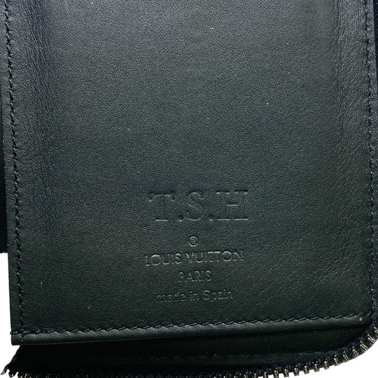 LOUIS VUITTON Long Wallet Purse M69047 leather black Zip Around Monogram Ann Platt Zippy Wallet Vertical mens Used Authentic