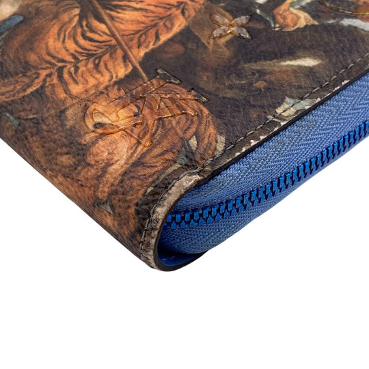 LOUIS VUITTON Long Wallet Purse M64603 leather multicolor Zip Around RUBENS Zippy Wallet Masters Collection mens(Unisex) Used Authentic