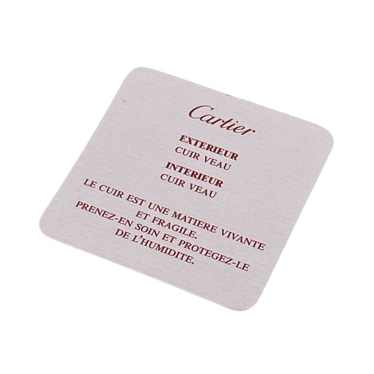 CARTIER Card Case leather Bordeaux name card holder Must Line Women Used Authentic