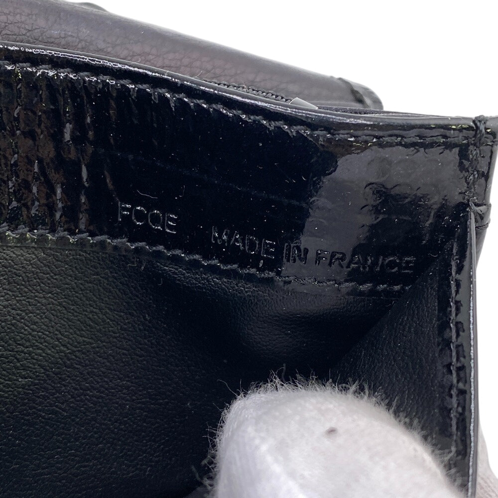 CARTIER Long Wallet Purse Patent leather black happy Birthday mens Used Authentic