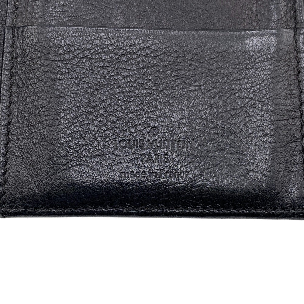 LOUIS VUITTON Long Wallet Purse M95549 leather black Portefeuille Mahina Amelia Women Used Authentic