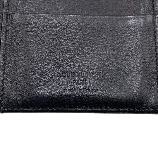 LOUIS VUITTON Long Wallet Purse M95549 leather black Portefeuille Mahina Amelia Women Used Authentic