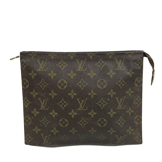 LOUIS VUITTON Clutch bag M47542 leather Brown Monogram Posh Cracking Ted 26 mens(Unisex) Used Authentic
