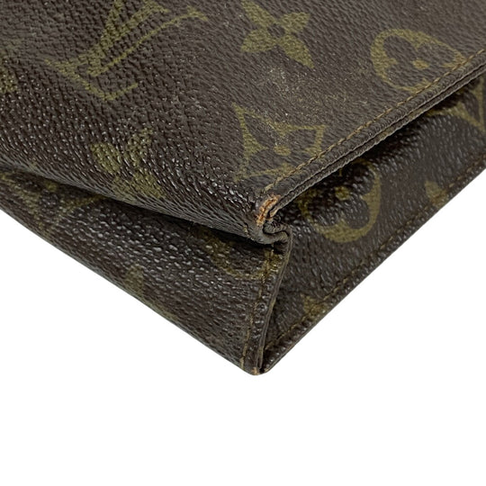 LOUIS VUITTON Clutch bag M47542 leather Brown Monogram Posh Cracking Ted 26 mens(Unisex) Used Authentic