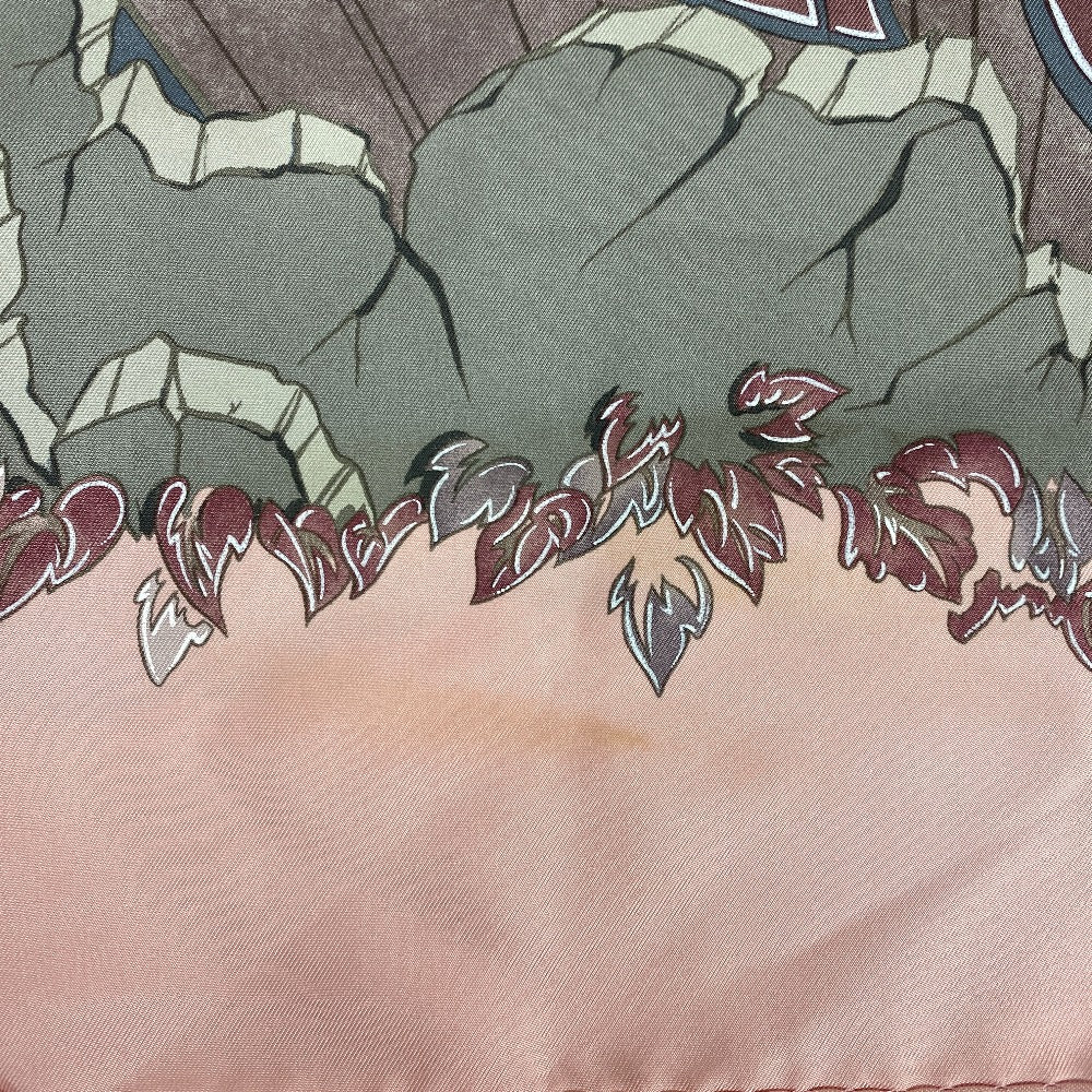 HERMES scarf silk pink AUBE LIBRE COMME L' ANGE Dawn Pegasus Carre90 Women Used Authentic