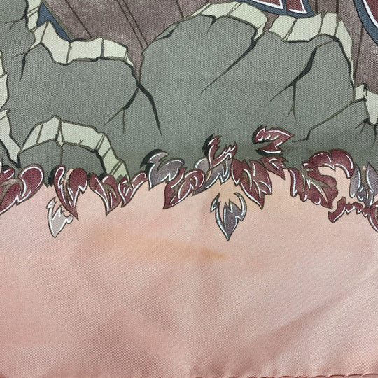 HERMES scarf silk pink AUBE LIBRE COMME L' ANGE Dawn Pegasus Carre90 Women Used Authentic