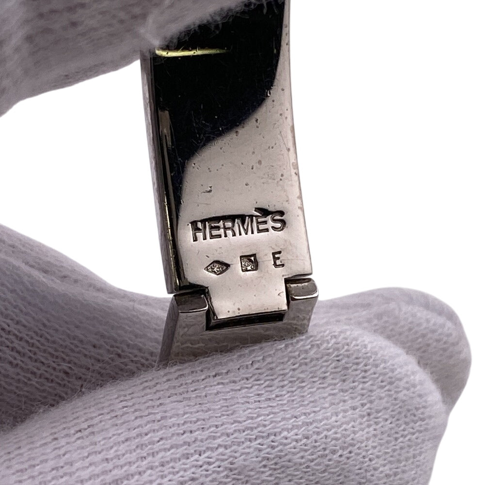 HERMES Bangle Gold Plated black Click crack PM