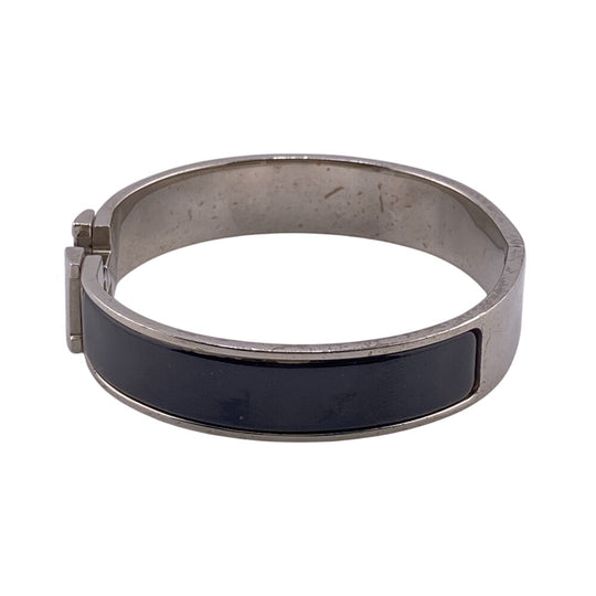 HERMES Bangle Gold Plated black Click crack PM