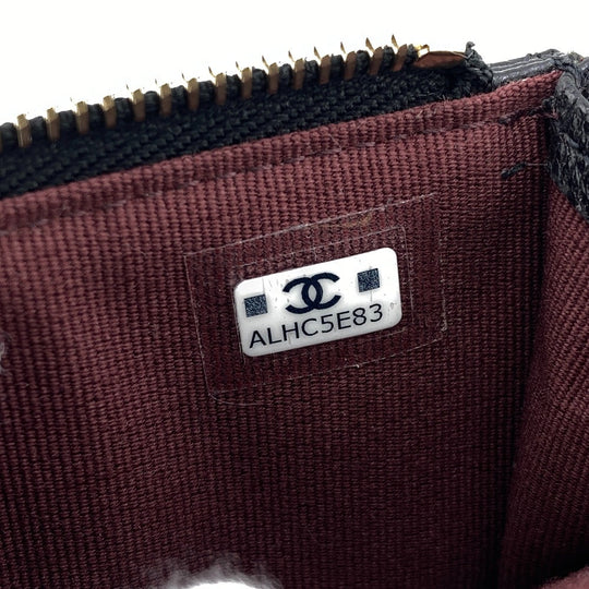 CHANEL Coin case Caviar skin black COCO Mark