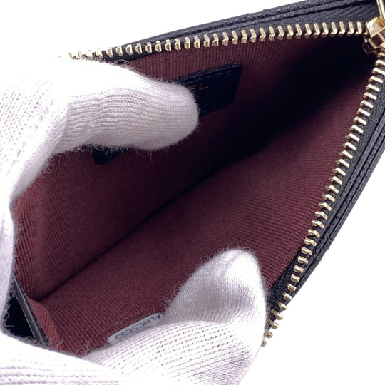 CHANEL Coin case Caviar skin black COCO Mark
