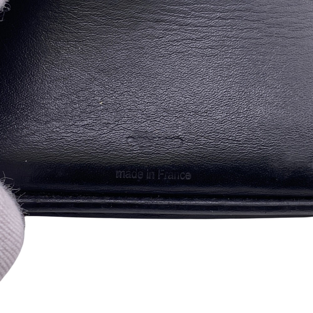 GOYARD Long Wallet Purse leather black Bifold Wallet Herringbone Li Sully mens Used Authentic