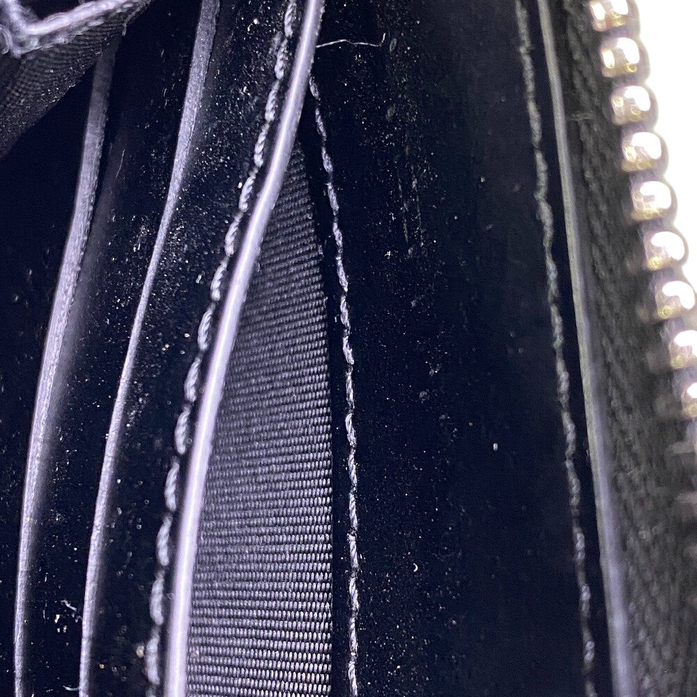 GIVENCHY Long Wallet Purse leather black Zip Around 1917 17 0117 mens(Unisex) Used Authentic