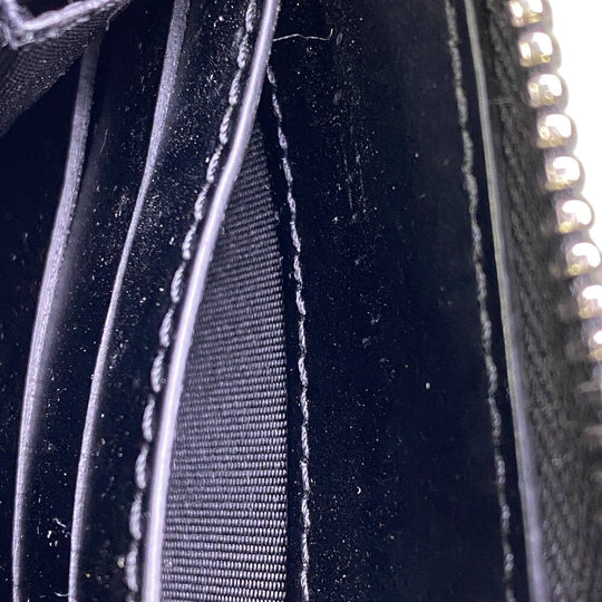 GIVENCHY Long Wallet Purse leather black Zip Around 1917 17 0117 mens(Unisex) Used Authentic
