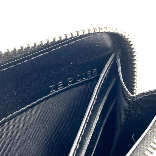 GIVENCHY Long Wallet Purse leather black Zip Around 1917 17 0117 mens(Unisex) Used Authentic