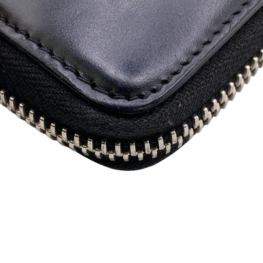 GIVENCHY Long Wallet Purse leather black Zip Around 1917 17 0117 mens(Unisex) Used Authentic