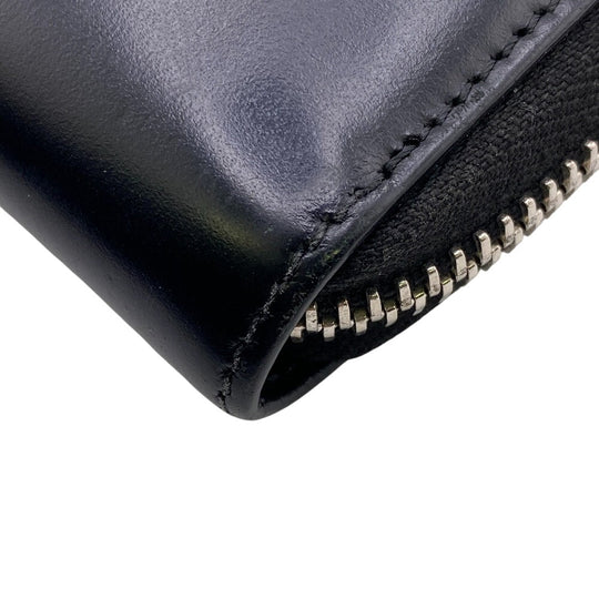 GIVENCHY Long Wallet Purse leather black Zip Around 1917 17 0117 mens(Unisex) Used Authentic
