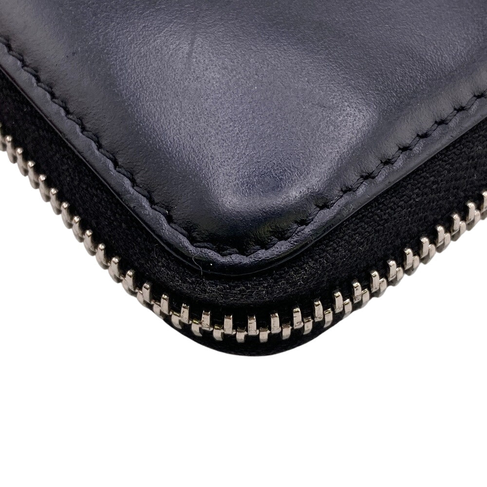 GIVENCHY Long Wallet Purse leather black Zip Around 1917 17 0117 mens(Unisex) Used Authentic