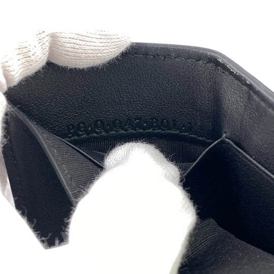 Valentino Garavani Tri-fold wallet leather black Rock studs Women Used Authentic