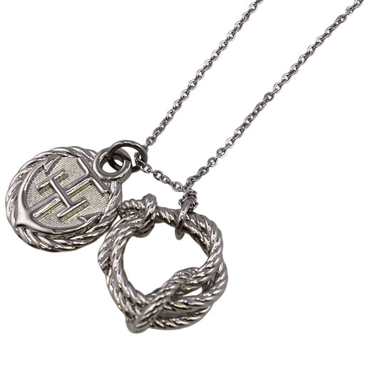 HERMES Necklace metal Silver cordage rope Women(Unisex) Used Authentic