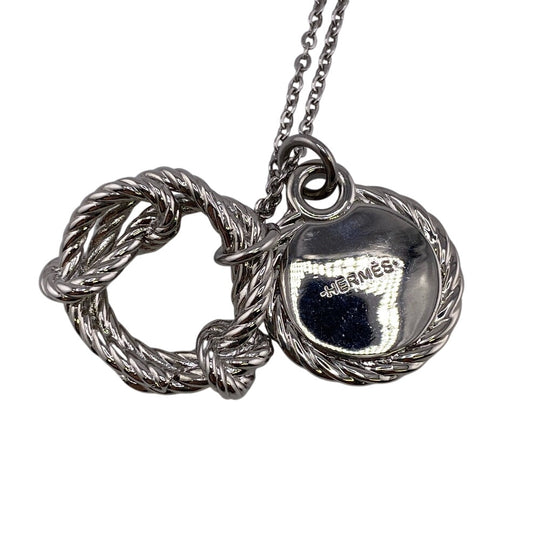 HERMES Necklace metal Silver cordage rope Women(Unisex) Used Authentic