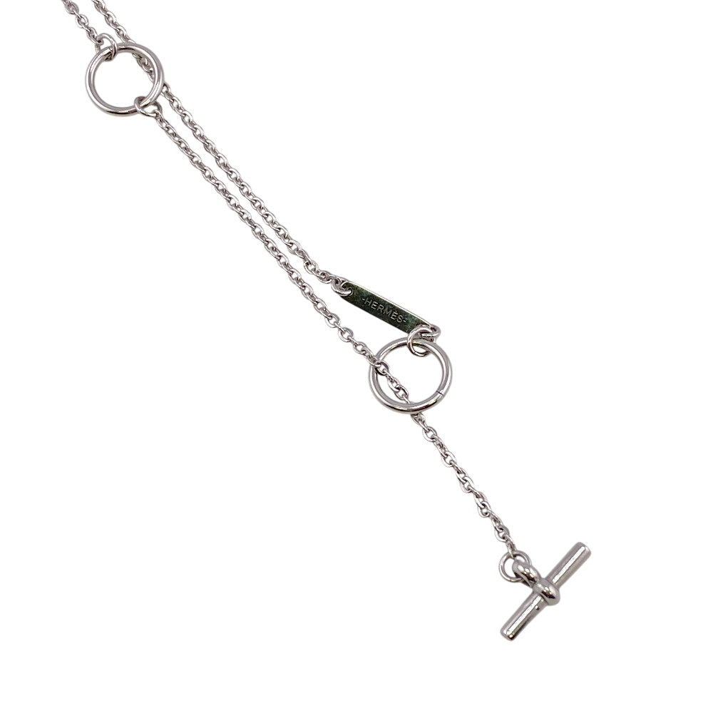 HERMES Necklace metal Silver cordage rope Women(Unisex) Used Authentic