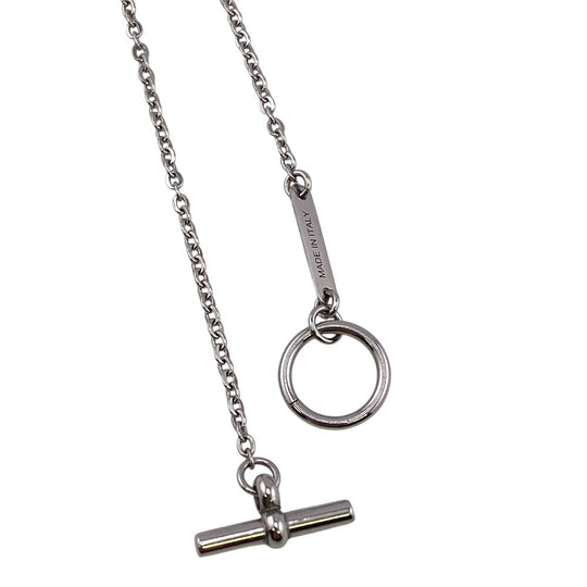 HERMES Necklace metal Silver cordage rope Women(Unisex) Used Authentic