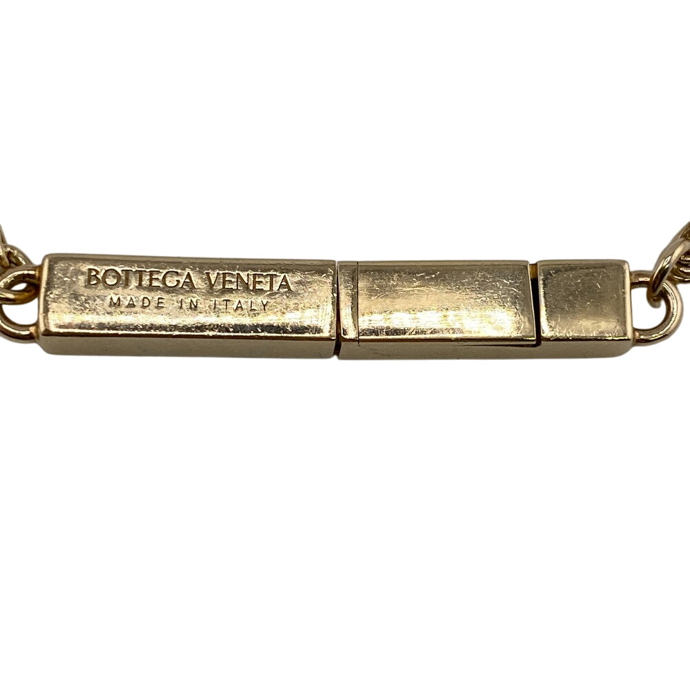 BOTTEGAVENETA bracelet 703427 VAHU4 7002 Sterling Silver, Enamel gold Triple Chain ID Women(Unisex) L Used Authentic