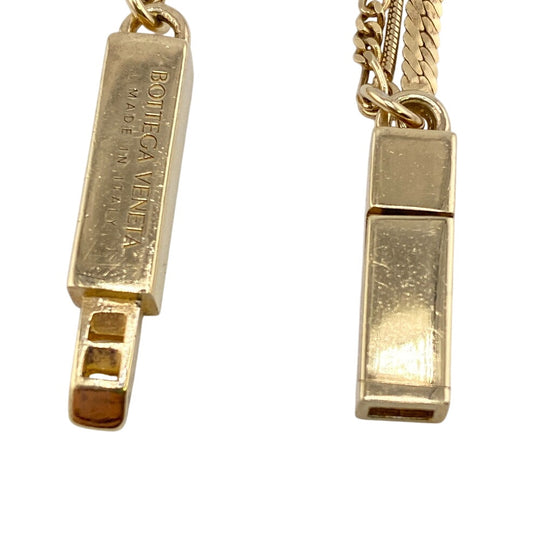BOTTEGAVENETA bracelet 703427 VAHU4 7002 Sterling Silver, Enamel gold Triple Chain ID Women(Unisex) L Used Authentic