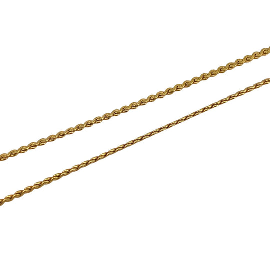Christian Dior Necklace Gold Plated gold CD logo Women Used Authentic