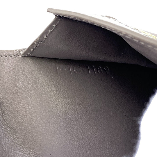 CELINE Bifold Wallet leather beige strap medium Women Used Authentic