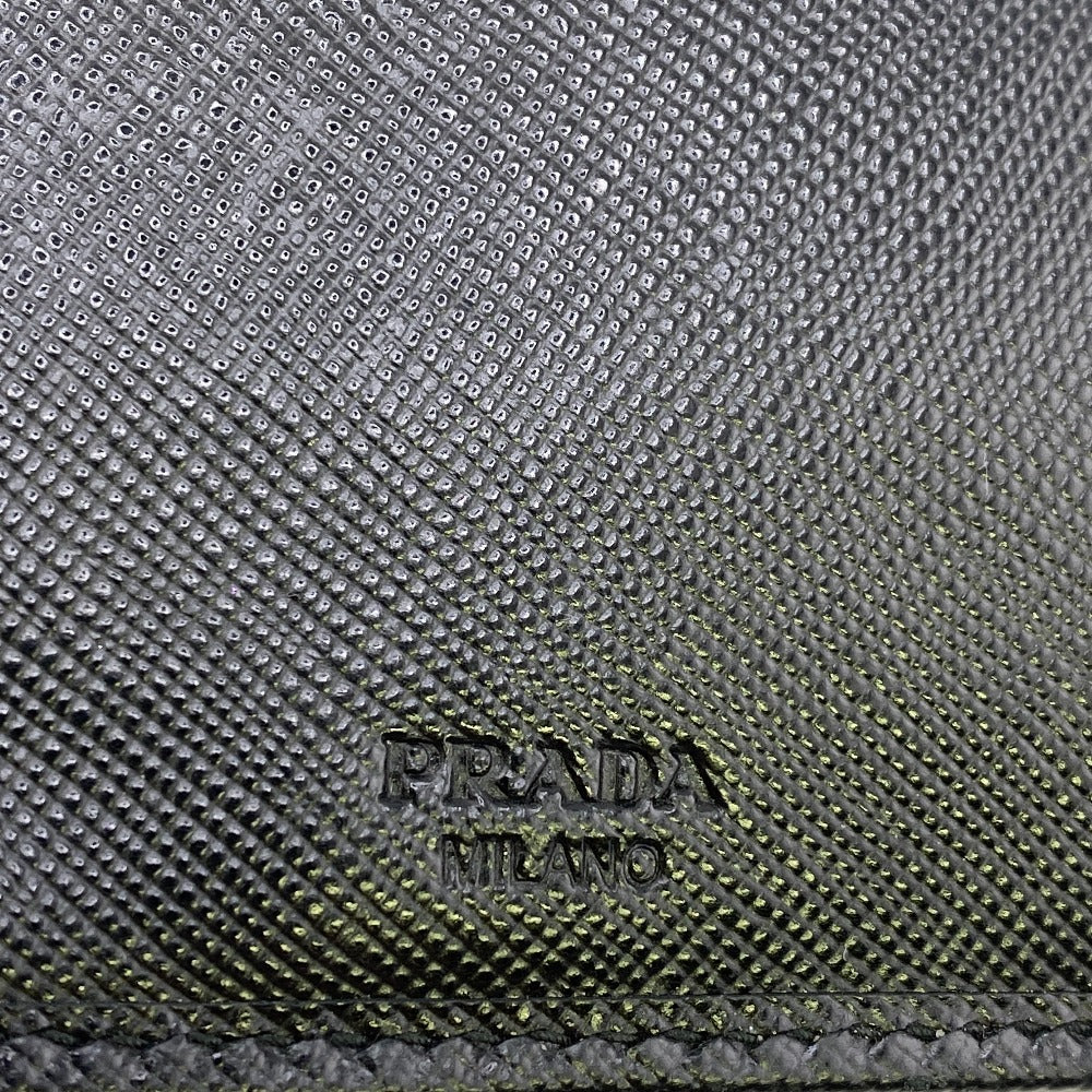 PRADA Bifold Wallet 1ML018 leather black Safiano Women Used Authentic