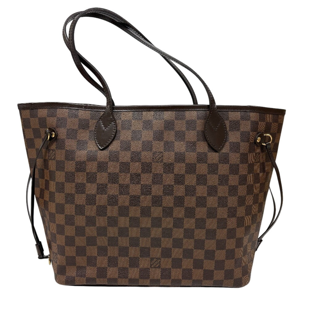 LOUIS VUITTON Tote Bag N41603 leather Brown Damier Neverfull MM Women Used Authentic