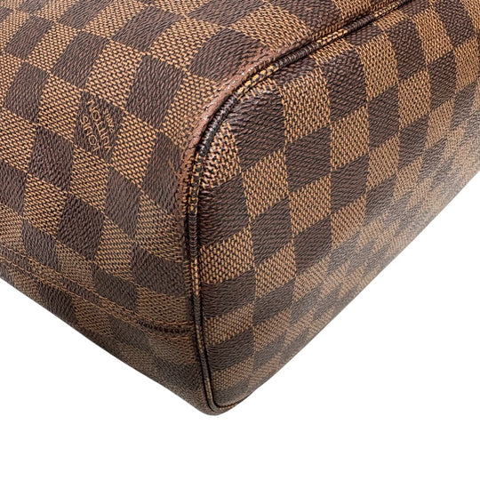 LOUIS VUITTON Tote Bag N41603 leather Brown Damier Neverfull MM Women Used Authentic