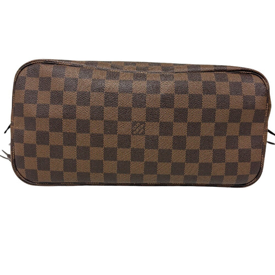 LOUIS VUITTON Tote Bag N41603 leather Brown Damier Neverfull MM Women Used Authentic