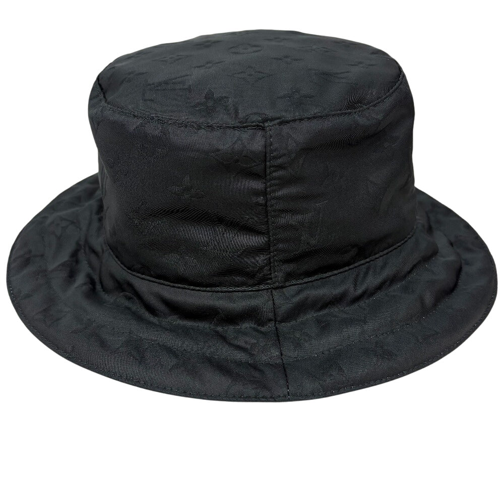 LOUIS VUITTON hat M77117 Outer: Polyester, Lining: Nylon black Line/Logo Pattern Bonnet Monogram Appearing mens(Unisex) M Used Authentic
